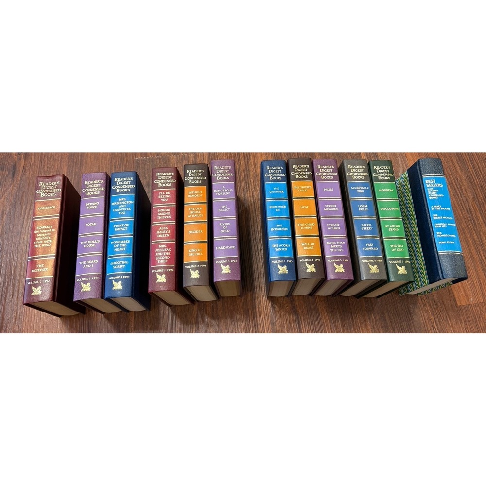 VTG Reader's Digest 12 Condensed Books Lot 1992 1993 1994 1995 Hard Cover